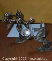 MaxSold Auction: Lot of 2 Decorative Metal Alloy Figurines — Unicorn & Female with Bird - Sun Valley (California, USA) SELLER MANAGED Estate Sale Online Auction -  Wentworth Street
