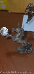 MaxSold Auction: Lot of 2 Decorative Metal Alloy Figurines — Unicorn & Female with Bird - Sun Valley (California, USA) SELLER MANAGED Estate Sale Online Auction -  Wentworth Street