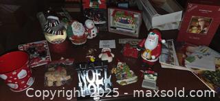 MaxSold Auction: Mixed Christmas Ornaments Lot with Christmas Cards and Packaged Autumn Scroll Chair Cover - Sun Valley (California, USA) SELLER MANAGED Estate Sale Online Auction -  Wentworth Street