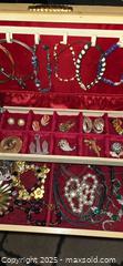 MaxSold Auction: Mixed Lot of Costume Jewelry with Grandma's Vintage Red Velvet Jewelry Box - Sun Valley (California, USA) SELLER MANAGED Estate Sale Online Auction -  Wentworth Street