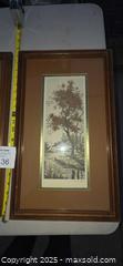 MaxSold Auction: Pair of Framed Landscape Wall Art, Wood Frames, Signed - Sun Valley (California, USA) SELLER MANAGED Estate Sale Online Auction -  Wentworth Street