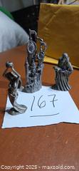 MaxSold Auction: Set of 3 Pewter Fantasy Figurines with Glass Rhinestones - Sun Valley (California, USA) SELLER MANAGED Estate Sale Online Auction -  Wentworth Street