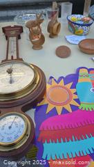 MaxSold Auction: Wall Barometer, Shot glasses, pitcher, heavy lead crystal ashtray, soap dish, Matador Tile, more - Sun Valley (California, USA) SELLER MANAGED Estate Sale Online Auction -  Wentworth Street