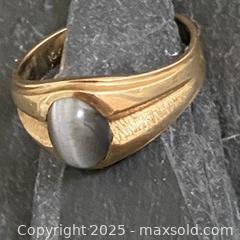 MaxSold Auction: 10K Gold Ring with Grey Tiger Eye Stone - Toronto (Ontario, Canada) SELLER MANAGED Downsizing Online Auction - Lamb Avenue