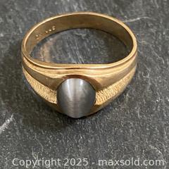 MaxSold Auction: 10K Gold Ring with Grey Tiger Eye Stone - Toronto (Ontario, Canada) SELLER MANAGED Downsizing Online Auction - Lamb Avenue