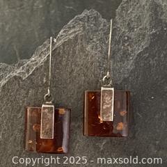 MaxSold Auction: Vintage Sterling Silver and Amber Earrings - Toronto (Ontario, Canada) SELLER MANAGED Downsizing Online Auction - Lamb Avenue