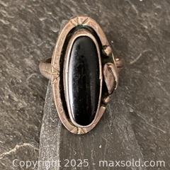 MaxSold Auction: Vintage Sterling Silver Ornate Ring with Onyx Stone - Toronto (Ontario, Canada) SELLER MANAGED Downsizing Online Auction - Lamb Avenue