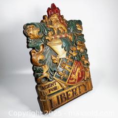 MaxSold Auction:  ~1890 Liberty of London Sign - Toronto (Ontario, Canada) SELLER MANAGED Reseller Online Auction - Ossington Avenue