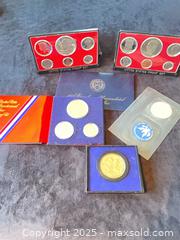 MaxSold Auction: Coin Collection - 1976–1977 Proof Sets with Eisenhower Dollar &#38; Gold Commemorative - Reston (Virginia, USA) SELLER MANAGED Moving Online Auction - Seaford Court