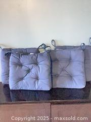MaxSold Auction: IKEA Navy Tufted Box Seat Cushions (Set of 4) - Reston (Virginia, USA) SELLER MANAGED Moving Online Auction - Seaford Court