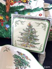 MaxSold Auction: Spode Christmas Tree Porcelain Lot — Serving Dish &#38; Accessories - Reston (Virginia, USA) SELLER MANAGED Moving Online Auction - Seaford Court