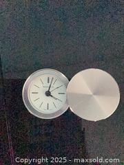 MaxSold Auction: Tiffany &#38; Co. Travel/Desk Compact Clock, Silver-Tone - Reston (Virginia, USA) SELLER MANAGED Moving Online Auction - Seaford Court