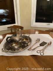 MaxSold Auction: Tea set, tray, and serving utensils  - Barrie (Ontario, Canada) SELLER MANAGED Estate Sale Online Auction - Crompton Drive
