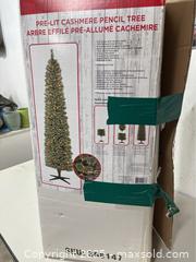 MaxSold Auction: Pre-lit Skinny Xmas Tree - Beckwith (Ontario, Canada) SELLER MANAGED Downsizing Online Auction - Mcgregor Drive