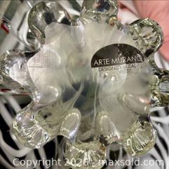 MaxSold Auction: Arte Murano Designed In Italy White Swirled Glass Footed Console Dish - Hamilton (Ontario, Canada) SELLER MANAGED Reseller Online Auction -  Kings Forest Drive