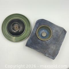 MaxSold Auction: Lot of 2 studio pottery ikebana planters - Hamilton (Ontario, Canada) SELLER MANAGED Reseller Online Auction -  Kings Forest Drive