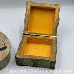 MaxSold Auction: Set of 2 decorative lidded trinket boxes - Hamilton (Ontario, Canada) SELLER MANAGED Reseller Online Auction -  Kings Forest Drive