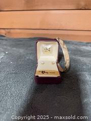 MaxSold Auction: 10k gold ornate bracelet &#38; 10k zirconia earings - Shawnigan Lake (British Columbia, Canada) SELLER MANAGED Estate Sale Online Auction -  Widows Walk                    