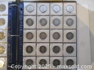 MaxSold Auction: Dealers Binder Of Canada Currency Coins. Pennies, Dimes, Loonies &#38; Sheets Of 50 Cent Coins. - Toronto (Ontario, Canada) SELLER MANAGED Reseller Online Auction - Annette Street