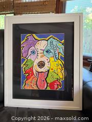 MaxSold Auction: Pop Art Border Collie DOG Framed Picture  Art Becca Fischer 20” x 24” - Westminster (Colorado, USA) SELLER MANAGED Downsizing Online Auction - Raritan Street