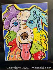 MaxSold Auction: Pop Art Border Collie DOG Framed Picture  Art Becca Fischer 20” x 24” - Westminster (Colorado, USA) SELLER MANAGED Downsizing Online Auction - Raritan Street