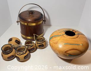 MaxSold Auction: Signed Wooden Vessel Firkin Southwest Lot - Westminster (Colorado, USA) SELLER MANAGED Downsizing Online Auction - Raritan Street