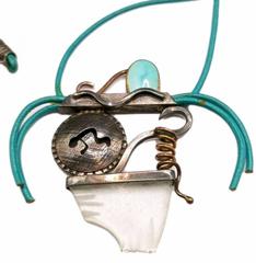 MaxSold Auction: 1994 Caryn L Hetherston Necklace Sterling 22k 14k Gold Glass - Woonsocket (Rhode Island, USA) SELLER MANAGED Downsizing Online Auction -  Providence Street (STORAGE)