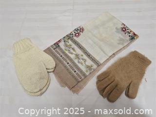 MaxSold Auction: Hand Knit Mittens, Gloves and Scarf - Stone Mills (Ontario, Canada) SELLER MANAGED Charity/Fundraising Online Auction - Academy Street