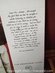 MaxSold Auction: The Breakfast Club Plakt Poster - Stone Mills (Ontario, Canada) SELLER MANAGED Charity/Fundraising Online Auction - Academy Street