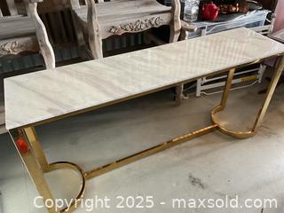 MaxSold Auction: Brass and Marble Table - Burlington (Ontario, Canada) PARTNER MANAGED Estate Sale Online Auction - Fairview Street (STORAGE)