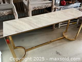 MaxSold Auction: Brass and Marble Table - Burlington (Ontario, Canada) PARTNER MANAGED Estate Sale Online Auction - Fairview Street (STORAGE)
