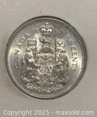 MaxSold Auction: 1963 Canada Queen Elizabeth II coin set in  holder . SILVER DOLLAR , SILVER HALF , SILVER  - Aurora (Ontario, Canada) SELLER MANAGED Estate Sale Online Auction -  Closs Square