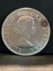 MaxSold Auction: 1964 Canada  Silver  Dollar - Elizabeth II - Vintage Canadian Silver - Aurora (Ontario, Canada) SELLER MANAGED Estate Sale Online Auction -  Closs Square