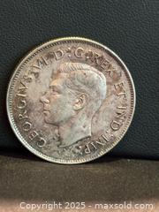 MaxSold Auction: SILVER COIN CANADA 1946 50 CENTS HALF DOLLAR KING GEORGE VI CANADIAN .800  - Aurora (Ontario, Canada) SELLER MANAGED Estate Sale Online Auction -  Closs Square