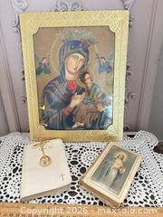 MaxSold Auction: Framed Religious Print and Prayer Books, Cyrillic, Mid-20th C. - Gull Lake (Alberta, Canada) SELLER MANAGED Reseller Online Auction -  Stuart Avenue