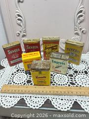 MaxSold Auction: Lot of 7 Vintage Tin Spice/Seasoning Tins - Gull Lake (Alberta, Canada) SELLER MANAGED Reseller Online Auction -  Stuart Avenue