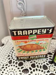 MaxSold Auction: Trappey's Sweet Potatoes Tin & Moone's Emerald Oil Amber Bottle - Gull Lake (Alberta, Canada) SELLER MANAGED Reseller Online Auction -  Stuart Avenue