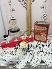 MaxSold Auction: Vintage Kitchen Collectibles Lot with Rawleigh's Cinnamon Tin - Gull Lake (Alberta, Canada) SELLER MANAGED Reseller Online Auction -  Stuart Avenue