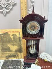 MaxSold Auction: Vintage Lot: Pendulum Clock, 1944 Mag., Leather Key Case, Pocket Dict. - Gull Lake (Alberta, Canada) SELLER MANAGED Reseller Online Auction -  Stuart Avenue