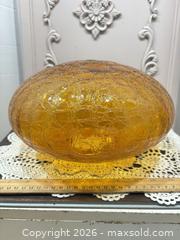 MaxSold Auction: Vintage Mid-Century Amber Crackle Glass Lamp Globe - Gull Lake (Alberta, Canada) SELLER MANAGED Reseller Online Auction -  Stuart Avenue