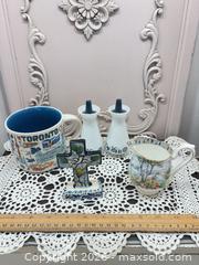 MaxSold Auction: Vintage Toronto Souvenir Set: Starbucks Mug, Silver Birch Creamer, Shakers, Figurine - Gull Lake (Alberta, Canada) SELLER MANAGED Reseller Online Auction -  Stuart Avenue