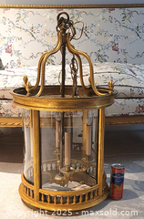 MaxSold Auction: Large French Gilded 4-Lights Hall Lantern - Newmarket (Ontario, Canada) SELLER MANAGED Downsizing Online Auction - Amberlee Court.