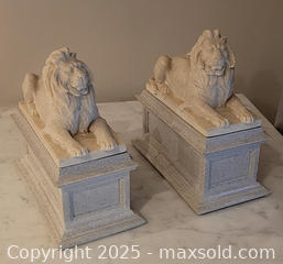 MaxSold Auction: Pair of Stone Bookends  - Newmarket (Ontario, Canada) SELLER MANAGED Downsizing Online Auction - Amberlee Court.
