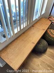 MaxSold Auction: Rustic Solid Wood Bench 72x15x18 Natural Light Honey - Agoura Hills (California, USA) SELLER MANAGED Moving Online Auction -  Medea Lane (CONDO)