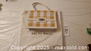 MaxSold Auction: Bruno Magli Women&#39;s Woven Raffia Top-Handle Bag - Vaughan (Ontario, Canada) SELLER MANAGED Estate Sale Online Auction - Mill Arbour Lane