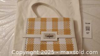 MaxSold Auction: Bruno Magli Women&#39;s Woven Raffia Top-Handle Bag - Vaughan (Ontario, Canada) SELLER MANAGED Estate Sale Online Auction - Mill Arbour Lane