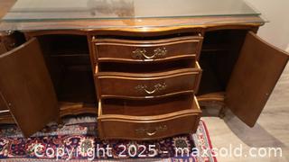 MaxSold Auction: French Provincial Solid Wood Buffet in Cherry-Tone Finish - Vaughan (Ontario, Canada) SELLER MANAGED Estate Sale Online Auction - Mill Arbour Lane