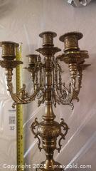 MaxSold Auction: Ornate Brass Five-Arm Candelabra — Rococo/Victorian Revival - Vaughan (Ontario, Canada) SELLER MANAGED Estate Sale Online Auction - Mill Arbour Lane