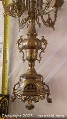 MaxSold Auction: Ornate Brass Five-Arm Candelabra — Rococo/Victorian Revival - Vaughan (Ontario, Canada) SELLER MANAGED Estate Sale Online Auction - Mill Arbour Lane