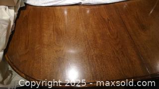 MaxSold Auction: Solid Wood Extendable Dining Table with 2 Leaves (See description/pictures) - Vaughan (Ontario, Canada) SELLER MANAGED Estate Sale Online Auction - Mill Arbour Lane